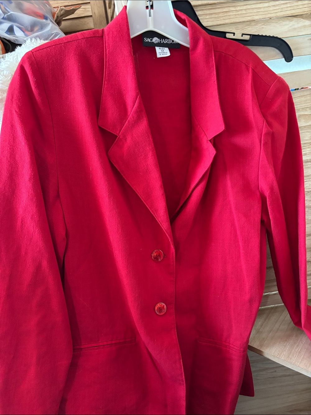 Sag Harbor Red Women’s Tailored Blazer 12